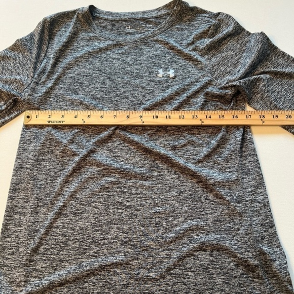 Under Armour Shirt Womens Medium Gray Short Sleeve Crew Neck HeatGear‎ (Q) - Picture 4 of 6